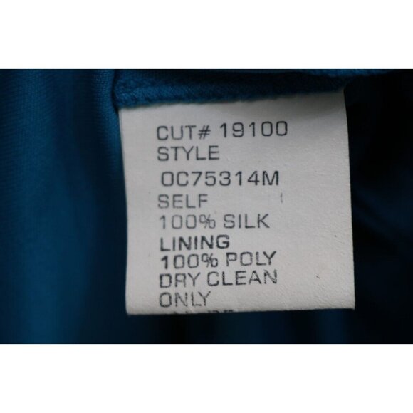 Tadashi Peacock Blue 100% Silky Flowy Dress-Size 12-Whimsigoth-Fairy - Picture 7 of 12